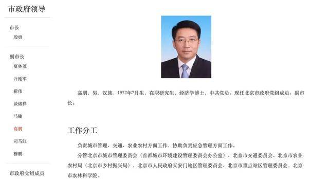 北京市原副市长高朋被双开，背后的故事深度解析