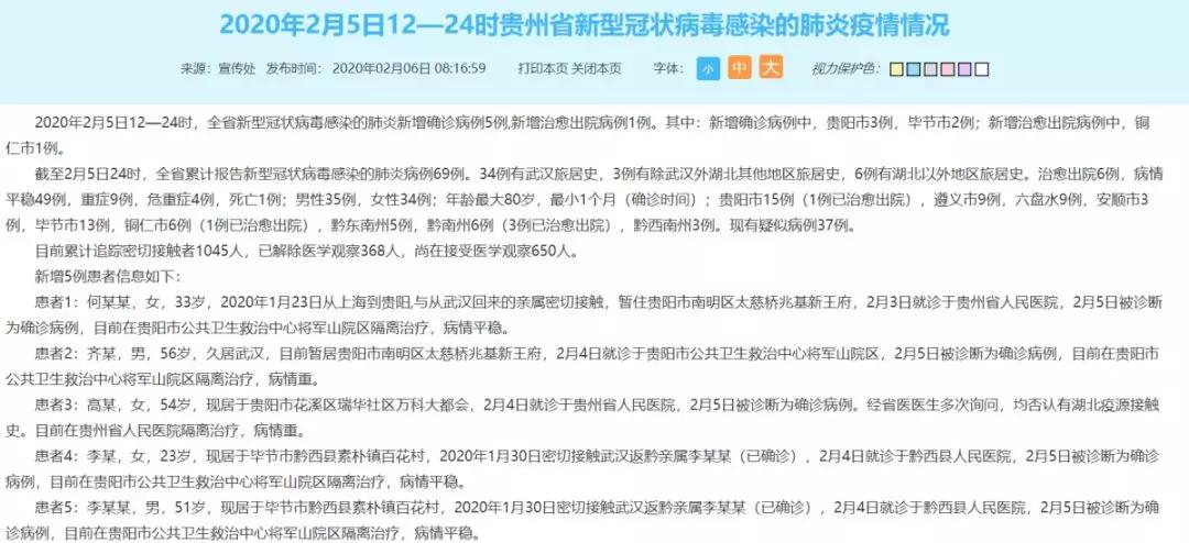 贵州病例最新情况探讨与分析