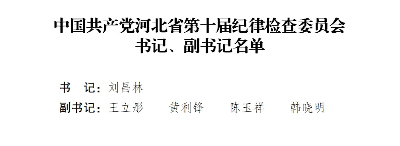 河北省纪检委最新名单揭晓，权威发布成员名单